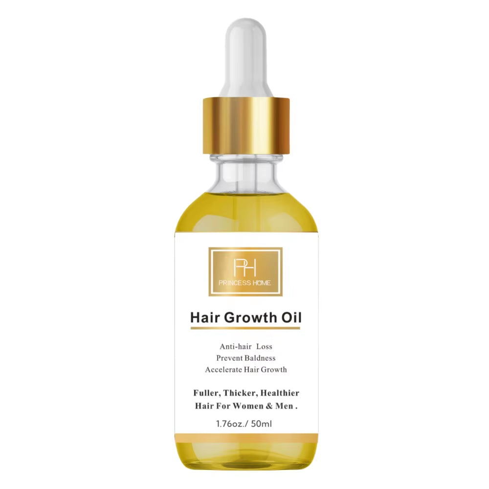Private Label 100% Natural Rosemary Castor Oil Nourishing Scalp Hair Care Loss Treatment Hair Growth Oil Serum