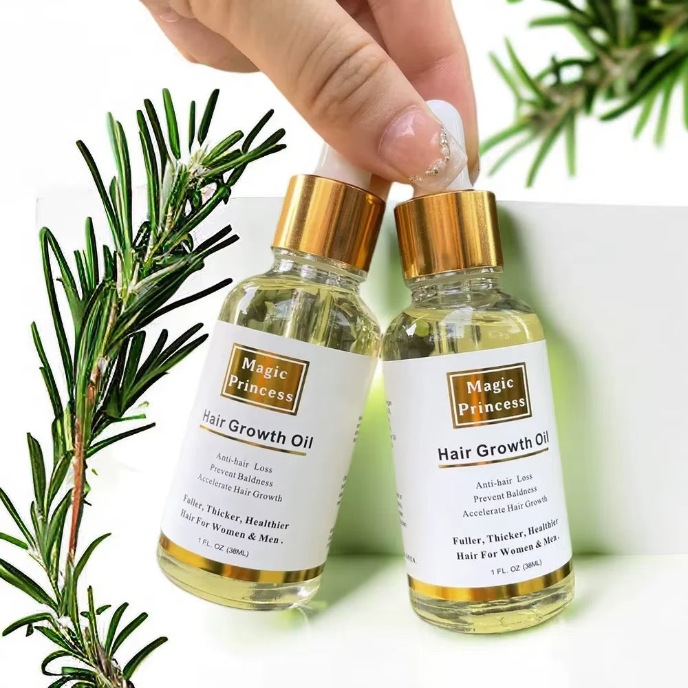 Private Label 100% Natural Rosemary Castor Oil Nourishing Scalp Hair Care Loss Treatment Hair Growth Oil Serum